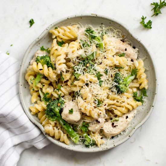 One Pot Chicken and Broccoli Pasta - Recipe photo by saltandlavender