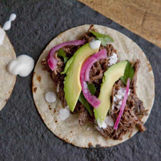 Slow Cooked Short Rib Tacos - Recipe photo by urbancookery