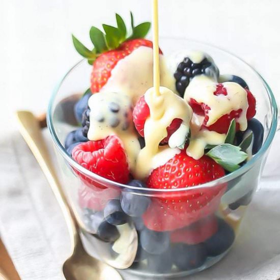 Creme Anglaise - Recipe photo by Baking a Moment