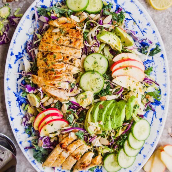 Shredded Cruciferous Salad - Recipe photo by perchancetocook.com