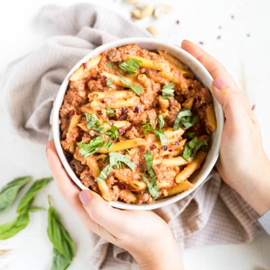 Creamy Penne Arrabbiata - Recipe photo by WhatMollyMade