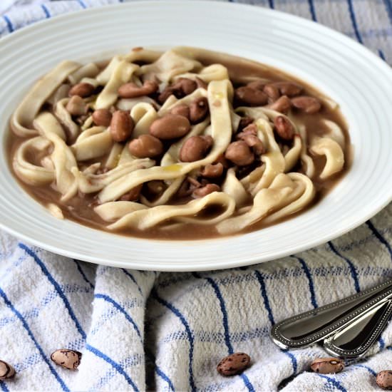 Tagliarini with Beans - Recipe photo by Mangia Bedda