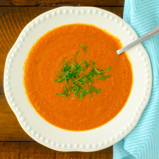 Vegan Chickpea Tomato Soup - Recipe photo by palouse_brand
