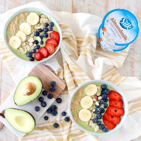 Vegan Avocado Smoothie Bowls - Recipe photo by Whitney Bond