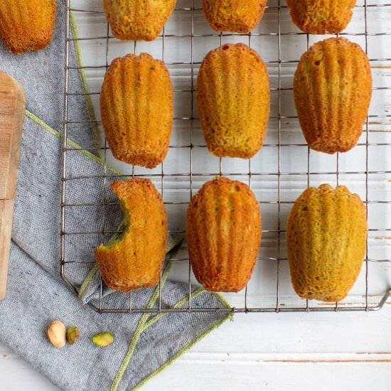 Pistachio Madeleines - Recipe photo by davebakes