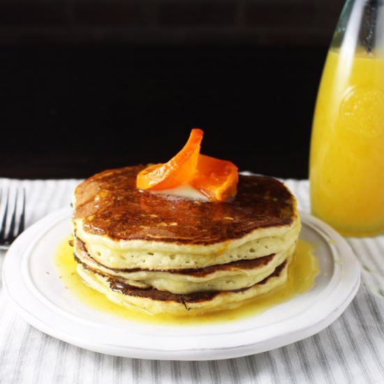 Ricotta Pancakes with Orange Syrup - Recipe photo by Our Happy Mess
