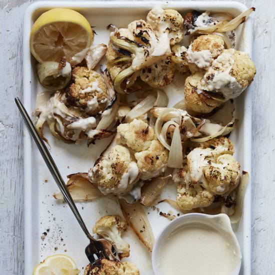 Roasted Cauliflower & Lemon Tahini - Recipe photo by gdalkin