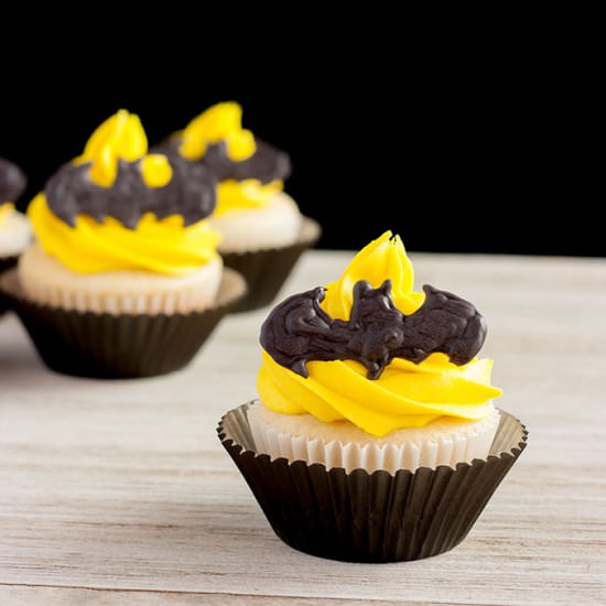 Batman Cupcakes - Recipe photo by Midwestern Moms