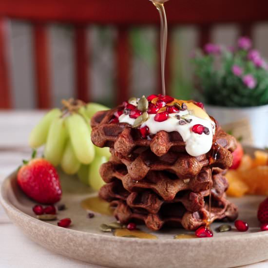 Glutenfree Beetroot Waffles - Recipe photo by Tashasartisanfoods