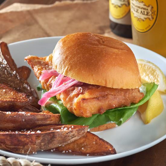 Beer Battered Fish Sandwich - Recipe photo by eatupkitchen
