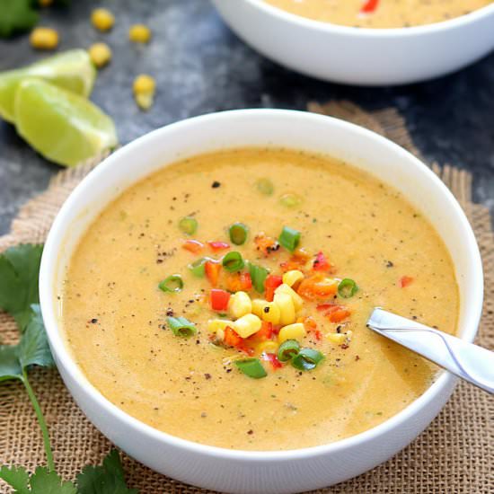 Veggie Mexican Corn Soup - Recipe photo by ruchiskitchen