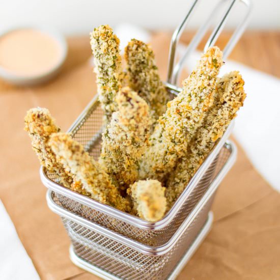 BAKED PARMESAN & PANKO PORTOBELLO FRIES - Recipe photo by pipercooks