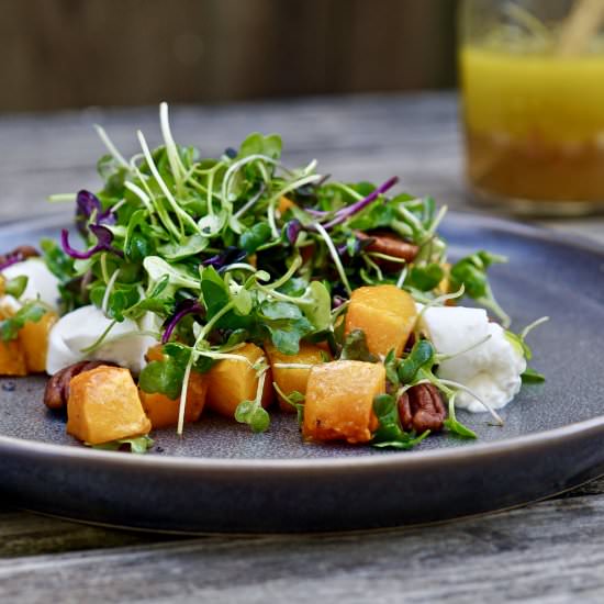 Roasted Butternut Squash & Burrata - Recipe photo by simmerandsauce