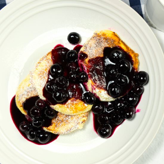 Lemon Ricotta Pancakes - Recipe photo by SipsNibblesBites