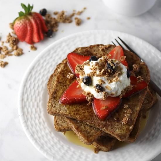Simple Sprouted Bread French Toast - Recipe photo by spinach4breakfast