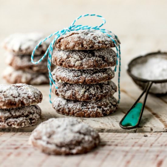 Chocolate Gooey Butter Cake Cookies - Recipe photo by the cookie rookie