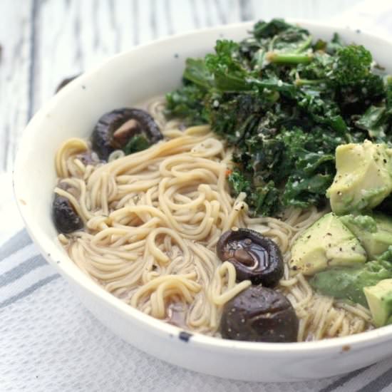 Shiitake Vegetarian Ramen - Recipe photo by happyveggiekitchen