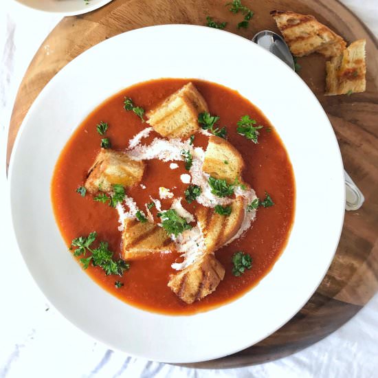 Roasted Tomato Soup - Recipe photo by Sweet Tea and Thyme