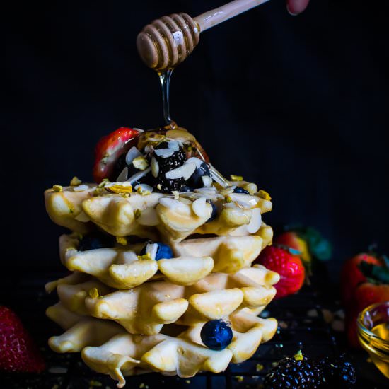 liege lavender honey waffles - Recipe photo by My Digital Kitchen