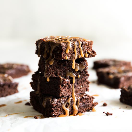 Fudgy Salted Caramel Brownies - Recipe photo by asassyspoon