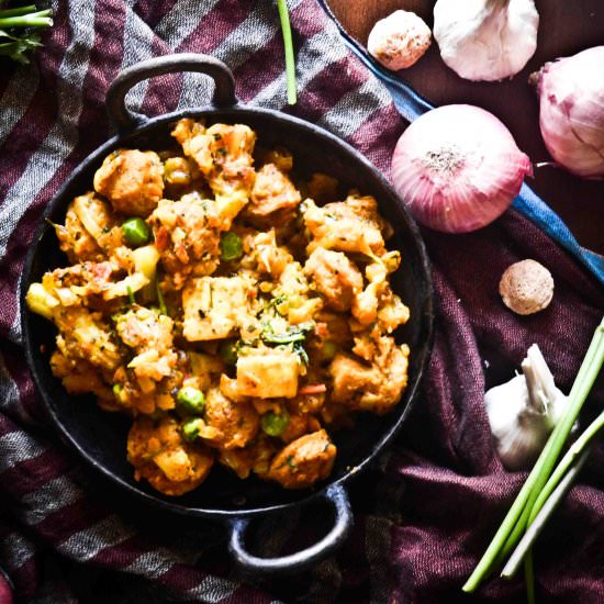 Soya Chunks Dry Curry - Recipe photo by pratibabhat