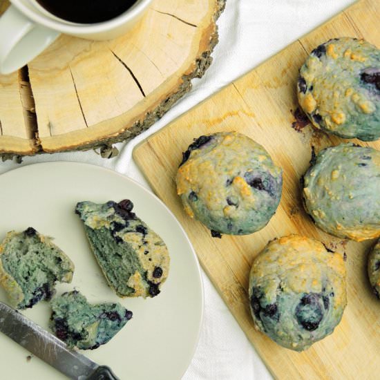 Blueberry muffins - Recipe photo by rabarbarowo