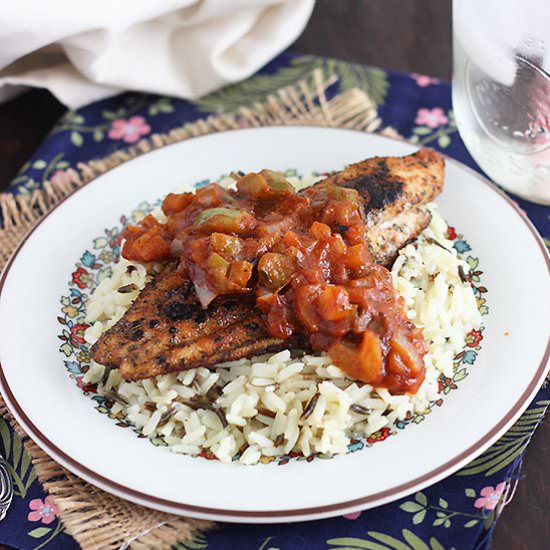 Blackened Catfish with Creole Sauce - Recipe photo by cookingbride