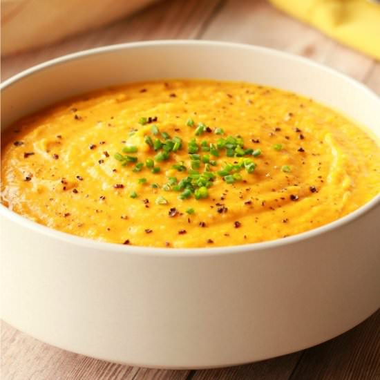 Roasted Butternut Squash Soup - Recipe photo by lovingitvegan