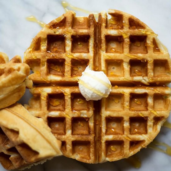 Belgian Waffles - Recipe photo by artzyfoodie