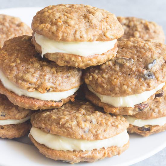 Carrot Cake Cookie Sandwiches - Recipe photo by Coco and Ash