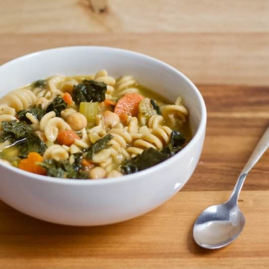 Vegan ChickPEA Noodle Soup - Recipe photo by HealthyHelper