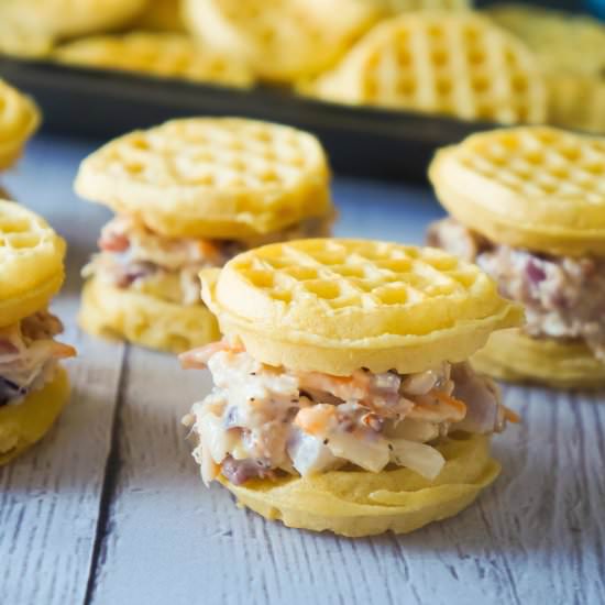 Mini Waffle Chicken Salad Sandwich - Recipe photo by Thisisnotdietfood