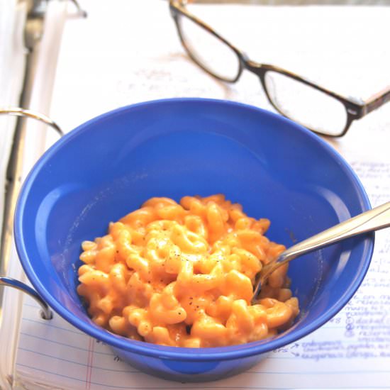 Creamy Microwave Macaroni & Cheese - Recipe photo by Flipped-Out Food