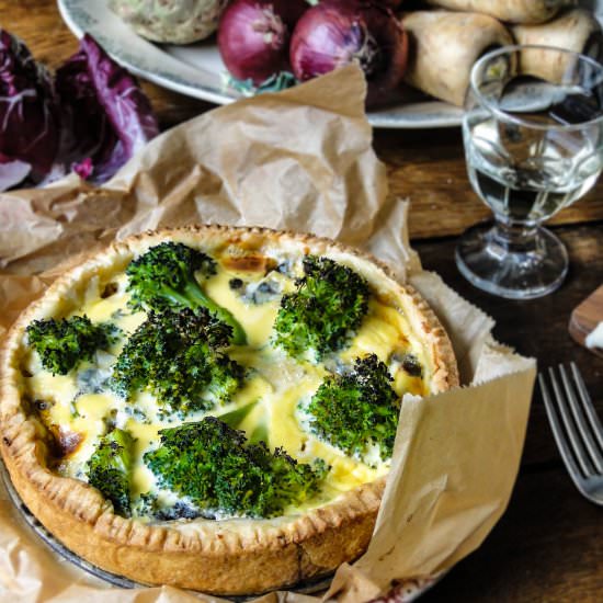 broccoli & roquefort quiche - Recipe photo by sabine@mamangerie