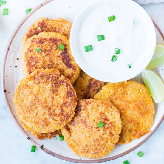 Parmesan Cauliflower Fritters - Recipe photo by Theflavoursofkitchen