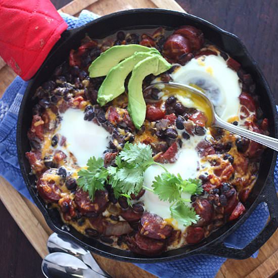 Oven Baked Eggs with Andouille - Recipe photo by cookingbride