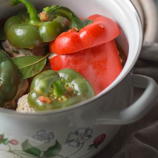 Stuffed peppers with tomato sauce - Recipe photo by ViennaSundayKitchen