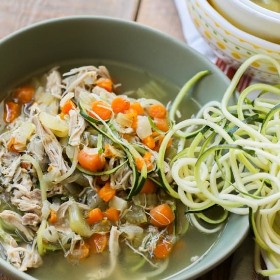 Instant Pot Chicken Zoodle Soup - Recipe photo by CleanEatingVeggieGirl