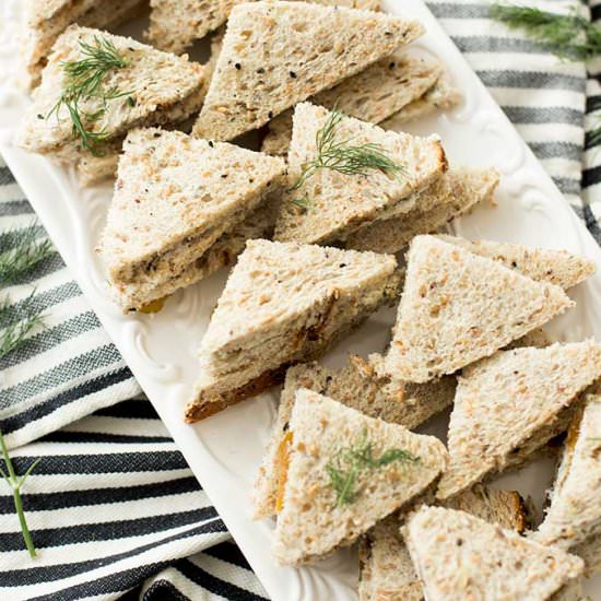 Goat Cheese and Fig Jam Sandwiches - Recipe photo by Kiwi and Carrot