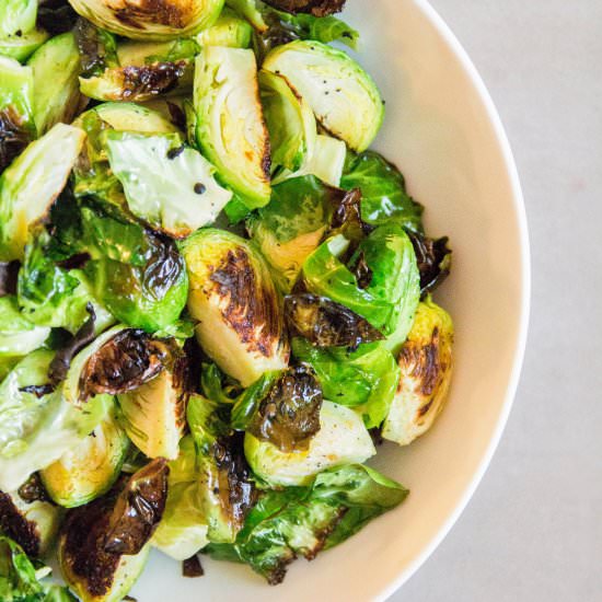 Garlic Roasted Brussel Sprouts - Recipe photo by healthyharvest