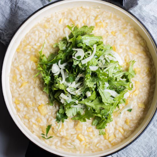 Creamy Lemon Squash Risotto - Recipe photo by AbrasKitchen