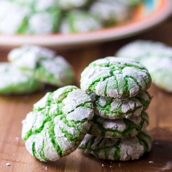 Green Crinkle Cookies - Recipe photo by AWickedWhisk