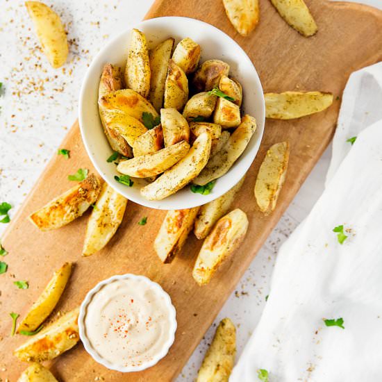 Oven Baked Zaatar Fries - Recipe photo by monkey and me kitchen adventures