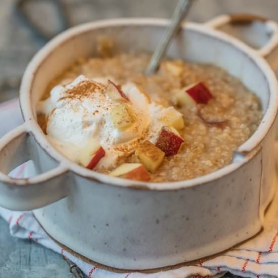 Instant Pot Apple Pie Oatmeal - Recipe photo by the cookie rookie