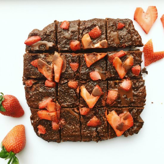 Chocolate Starwberry Brownies - Recipe photo by thegranoladiaries