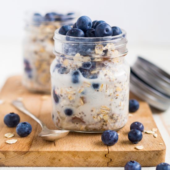 Blueberry Overnight Oats - Recipe photo by WhatMollyMade