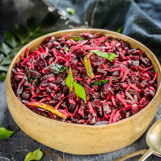 South Indian Beetroot Stir Fry - Recipe photo by Whiskaffair