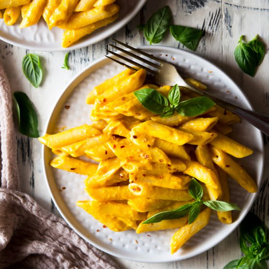 Creamy butternut squash pasta - Recipe photo by Inside the rustic kitchen