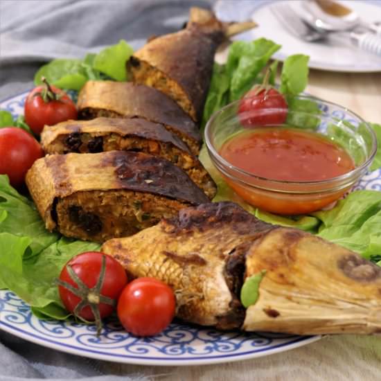 Rellenong Bangus (Stuffed Milkfish) - Recipe photo by foxy folksy