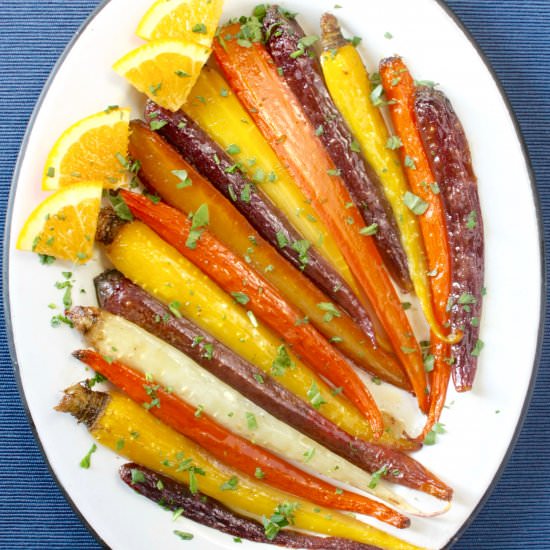 Roasted Orange Rainbow Carrots - Recipe photo by marilenaskitchen